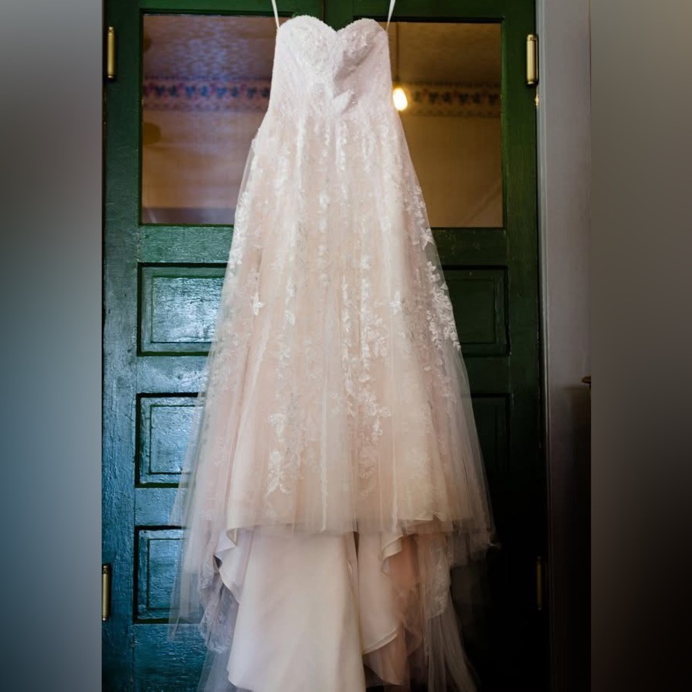 Melissa Sweet Blush Lace Wedding Dress